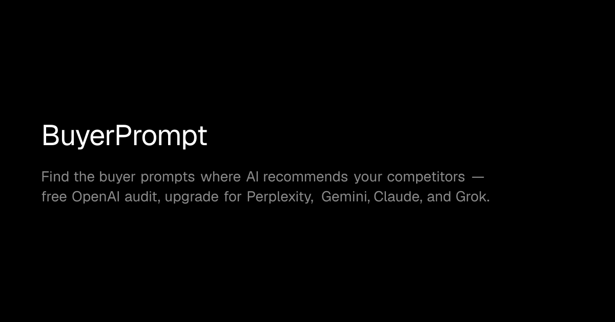 BuyerPrompt — аудит видимости SaaS в AI-поиске